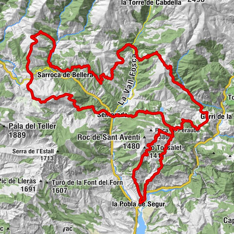 la Pobla de Segur - lo Castell - Roca del Vedat del Mas - Roca Foradada