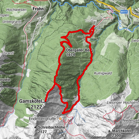 Circular hike Obergail - Gamskofel - Obergail Alm - Obergail