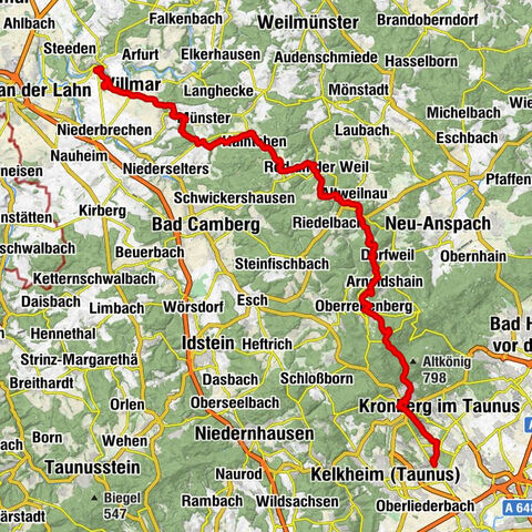 Runkel - Pferdskopf - Großer Feldberg - Bad Soden am Taunus