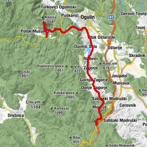 Bjelsko - Klek - Planinarski dom Klek - Donji Keseri