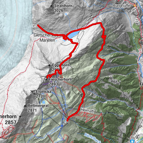 Eggishorn - Fiescherhorli - Gletscherstube Märjelen - Fiescheralp