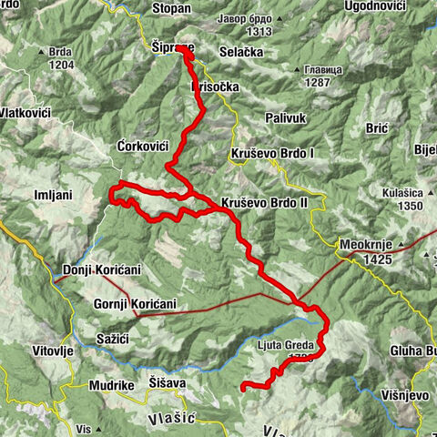 Općina Travnik - Ljuta Greda - Vrbanja - Šiprage