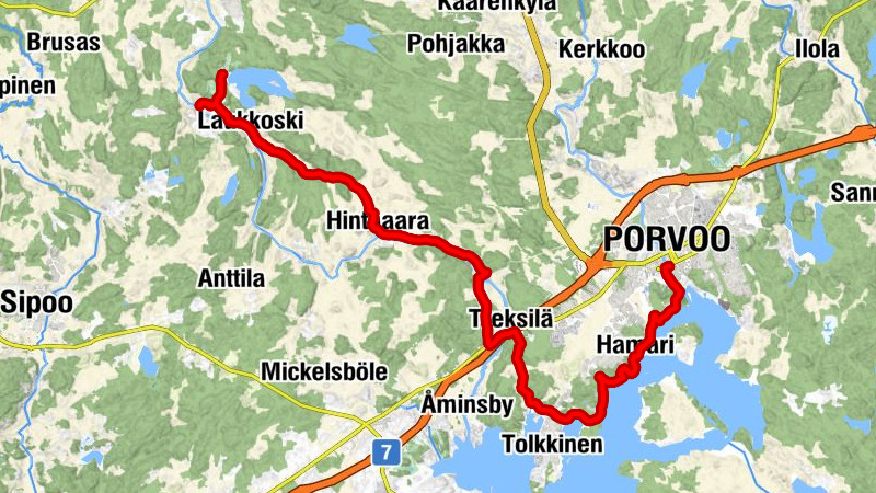Jokimäki - Laukkoski - Hinthaara - Porvoo