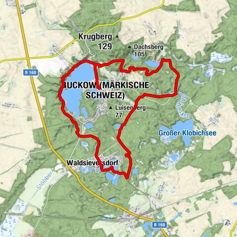 Buckow (Märkische Schweiz) - Waldsieversdorf - Trauerhalle - Fischerkehle