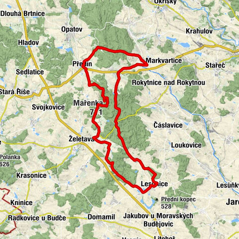 Bítovánky - Mařenka - Předín - Chlístov