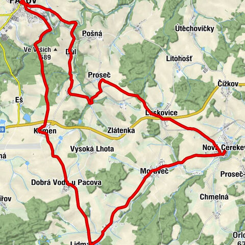 Nová Cerekev - Moraveč - Kostel Panny Marie Bolestné v Kameni - Pacov