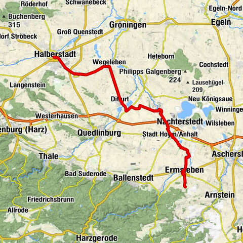Halberstadt - Sterneneck - St. Sixtus - Ermsleben