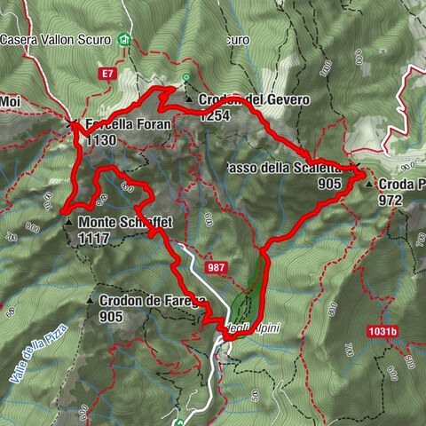 Chiesatta di San marco - Cima Vallon Scuro - Crodon del Gevero - Monte Agnellezze