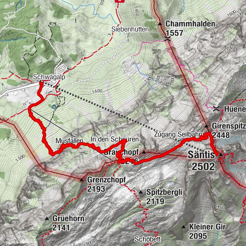 Schwägalp - Berggasthaus Tierwies - Girenspitz - Säntis