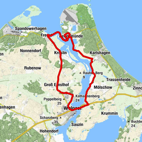 Altstadt Wolgast - Sankt Jürgen - Katharinenberg - Christophorus