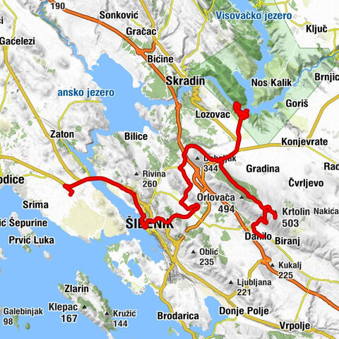 Bušci - Krtolin - Crkva Sv. Krševan - Gradska četvrt Stari grad