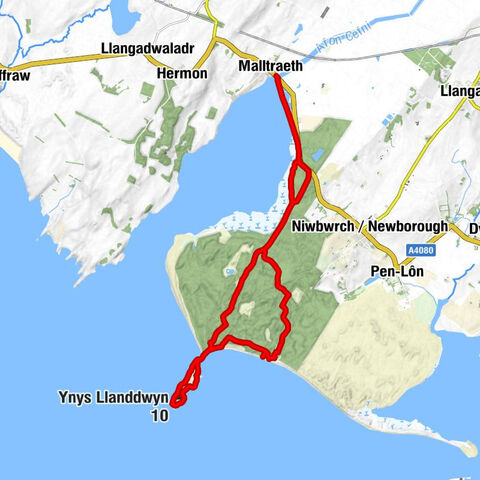 Malltraeth - Ffynnon y Sais - St Dwynwen's Church (ruined) - Ynys Llanddwyn