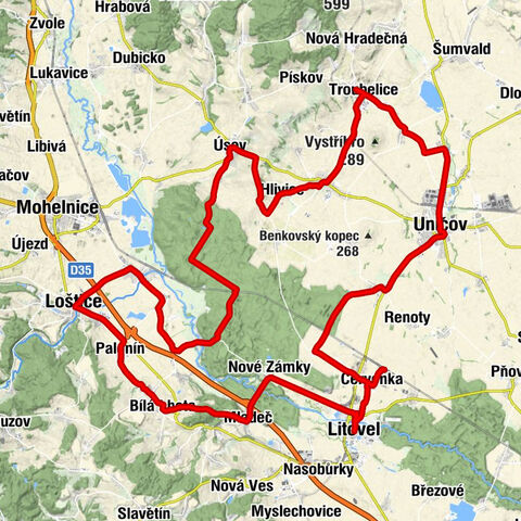 Červenka - svatého Prokopa - sv. Jiljí - Kaple sv. Jana Nepomuckého