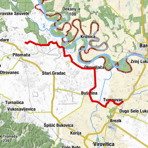 Greda - Šašnato Polje - Kapelica Svete Krunice - Kapela Dvor