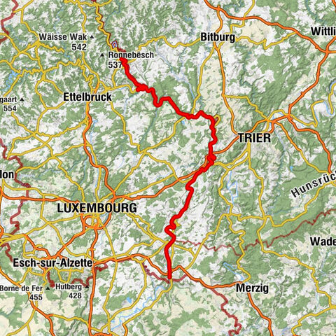 Schengen - Mäerteskierch - Saint-Hubert - Vianden