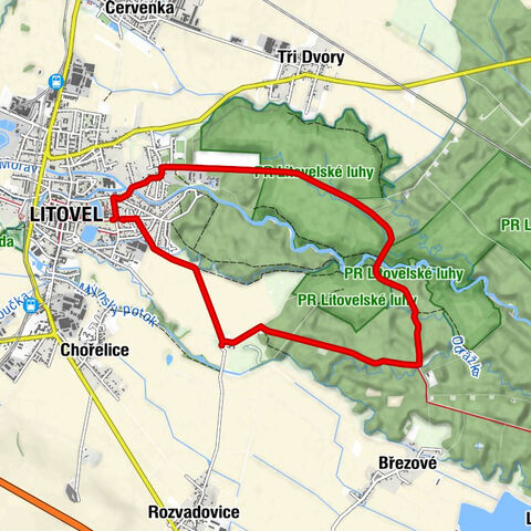 Litovel - Most přes řeku Bahenku - Šargoun - Karlov