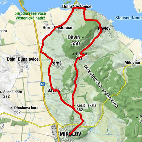 Mikulov - Kočičí skála - občerstvení U zrzavého Rona - svatý Michal