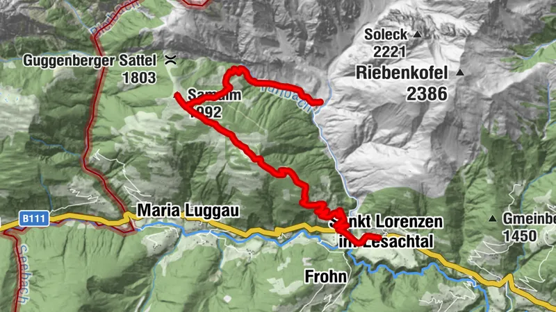 St. Lorenzen – Xaveriberg – Samalm – Wieseralm – Tuffbad