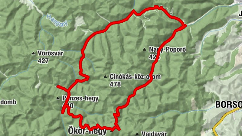 Borsodszentgyörgy - Palina-puszta - Ökör-hegy - Arló