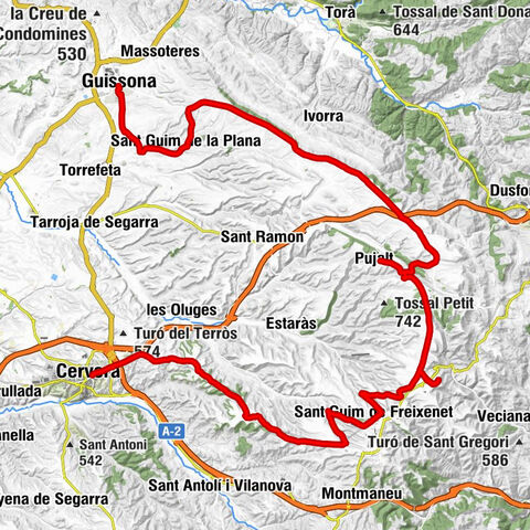 Cervera - la Rabassa - Sant Cristòfol - Col·legiata de Santa Maria