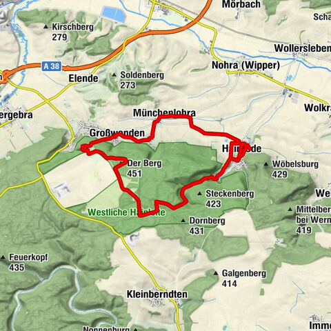Hainrode - Basilika St. Gangolf - Münchenlohra - Der Berg