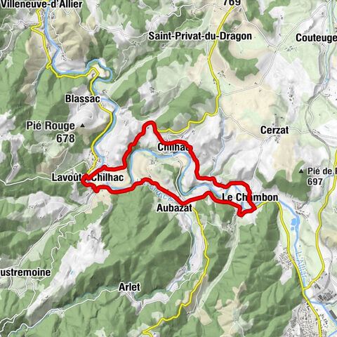 Saint-Cirgues - Église Notre-Dame-de-l'Assomption - Restaurant du pêcheur - Lavoûte-Chilhac