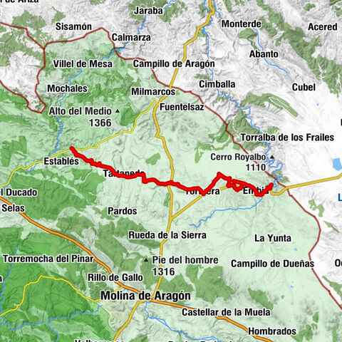 Anchuela del Campo - Iglesia de San Bartolomé - Cuesta Roya - Embid