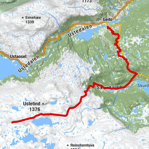 Hol - Kikut - Jonstølen - Tuva Turisthytte