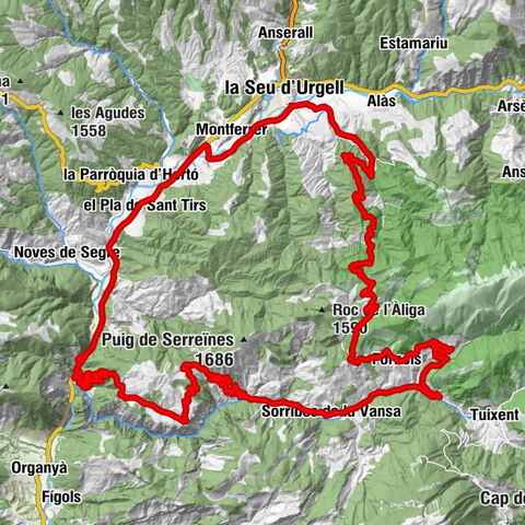 la Seu d'Urgell - Cerc - el Ges - Adraén