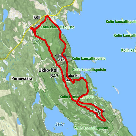 Kolin Ryynänen - Mäkrä - Ukko-Koli - Kolin kirkko