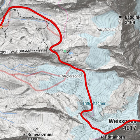De la Weissmieshütte ou de la station supérieure de Hohsaas