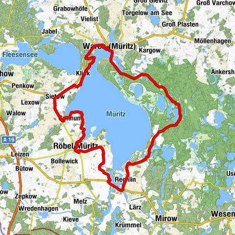 Waren (Müritz) - Kranichrast - St. Johannis - Röbel/Müritz