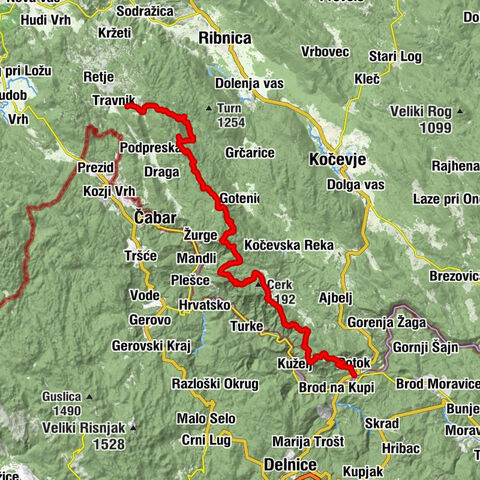 Bela Voda - Sušni breg - Goteniški Snežnik - Vas