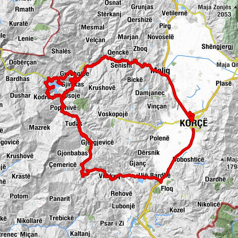 Korçë - Taverna - Maja Kurorës - Qafa Pëllumbasit