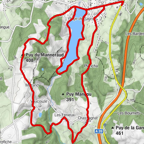 Bessines-sur-Gartempe - Puy du Manneraud - Mazand - Vaucouze