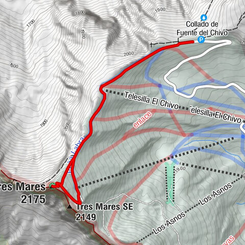 Mirador de la Fuente del Chivo - El Chivo superior - Pico Tres Mares - Tres Mares SE