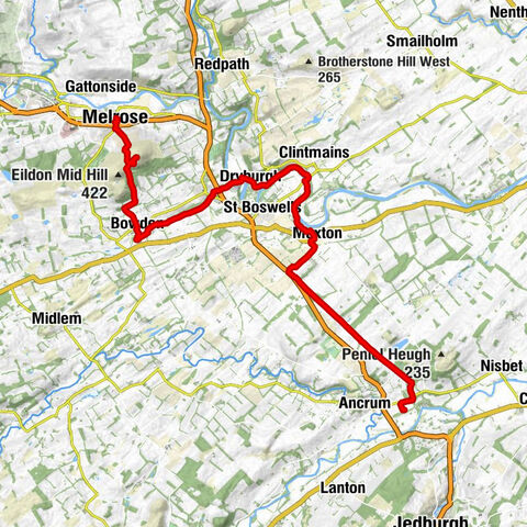 Melrose - Eildon Hill North - Bass Hill - Harestanes