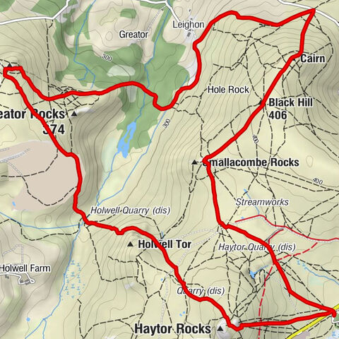 Manaton - Hound Tor - Haytor Rocks - Ilsington
