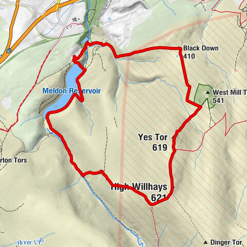 Okehampton Hamlets - High Willhays - Yes Tor - Black Down