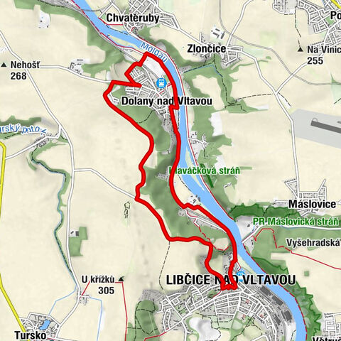 Libčice nad Vltavou - Dolany nad Vltavou - Přívoz Libčice - Dol - sv. Bartoloměj