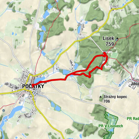 Počátky - kaple sv. Vojtěcha - kaple sv. Markéty