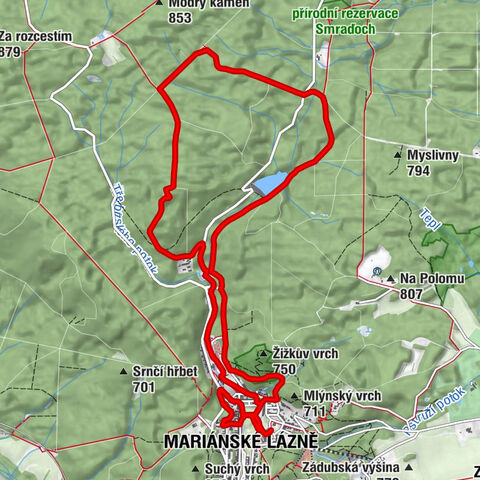 Mariánské Lázně - Davidův pramen - Geologický park - Duncanova vyhlídka