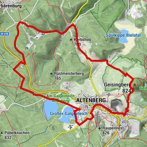 Celodenní výlet Kammweg 02 Kolem Altenbergu 14 km