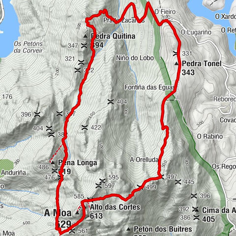 O Fieiro - Pedra Quitina - A Moa - Alto das Cortes