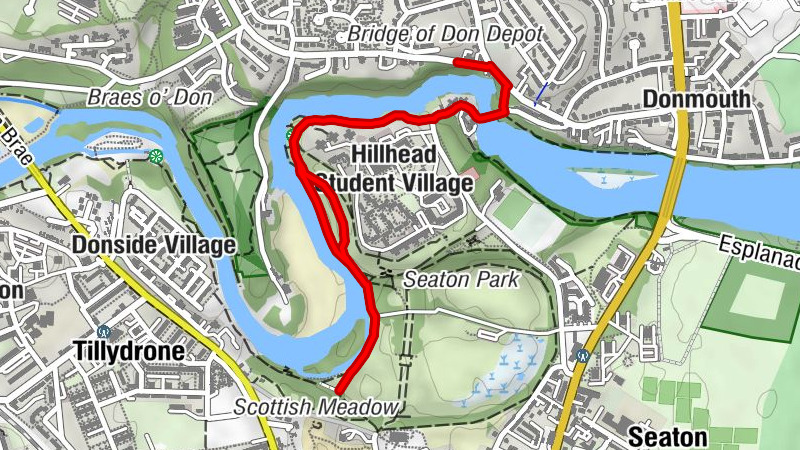 Bridge of Don - Hillhead Student Village - Aberdeen - Castlehill and Pittodrie