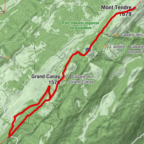 Bière - Grand Cunay - Mont Tendre