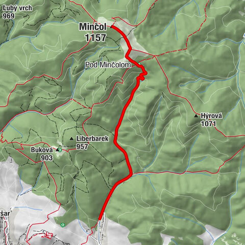 Kamenica - Pod Minčolom - Minčol - Kyjov