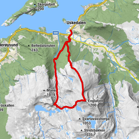 Uskedalen - Svidhaugen - Englafjell - Såta