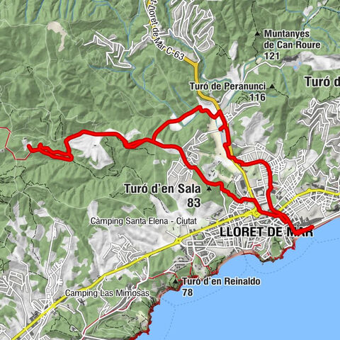 Lloret de Mar - Turó d'en Buc - Turó d'en Sala - Iglésia ruso