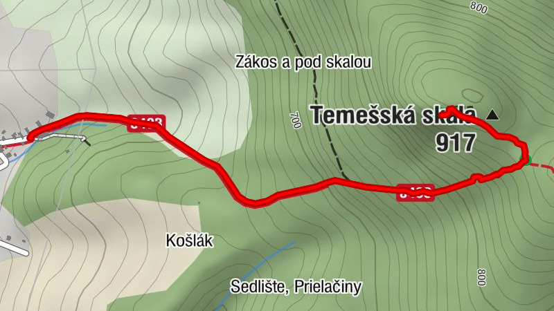 Temeš - Temešská skala - Temešské Sedlo